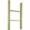 Ekena Millwork 19"W x 36"H x 3 1/2"D Vintage Farmhouse 2 Rung Ladder, Barnwood Decor Collection, Restoration Green DECR019X036X04LDRGR - alternate 1